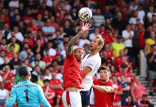 Nottingham Forest's Steve Cook handles the ball