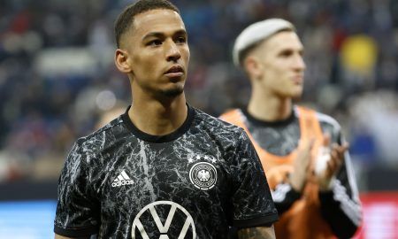 Thilo-Kehrer-during-a-warm-up-for-Germany