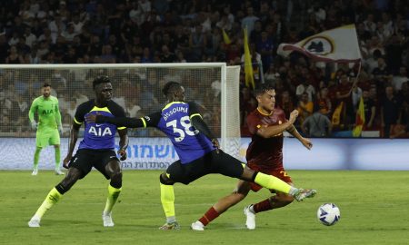 Tottenham star Yves Bissouma in action against Roma
