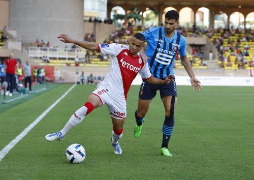 Monaco defender Vanderson in action