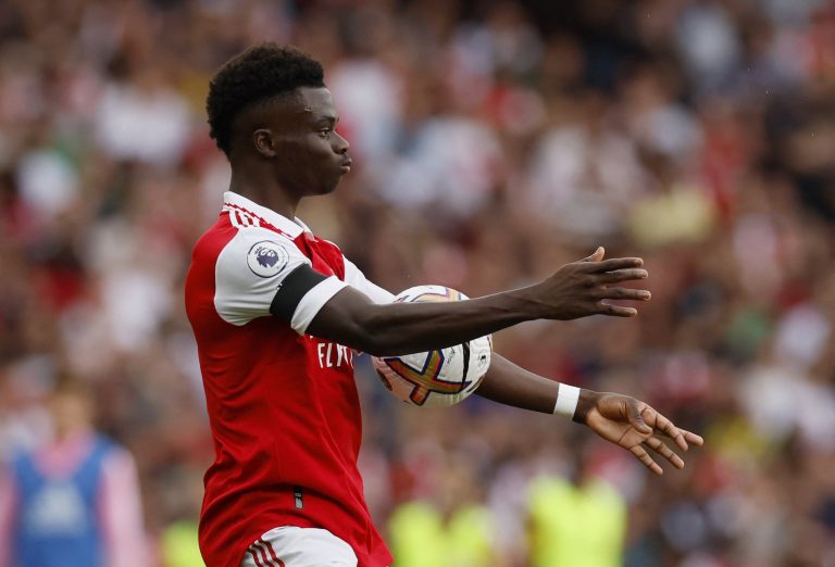 Bukayo-Saka-in-action-for-Arsenal
