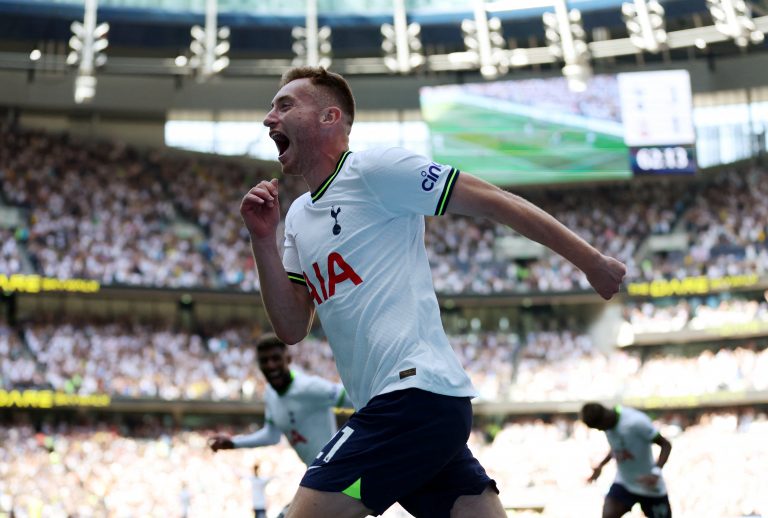Dejan-Kulusevski-celebrates-scoring-for-Tottenham-Hotspur