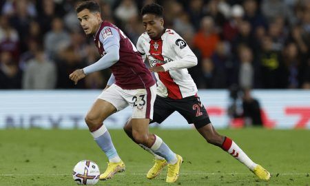 Aston Villa's Philippe Coutinho gets away from Kyle Walker-Peters