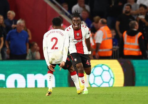 Romeo-Lavia-celebrates-scoring-for-Southampton