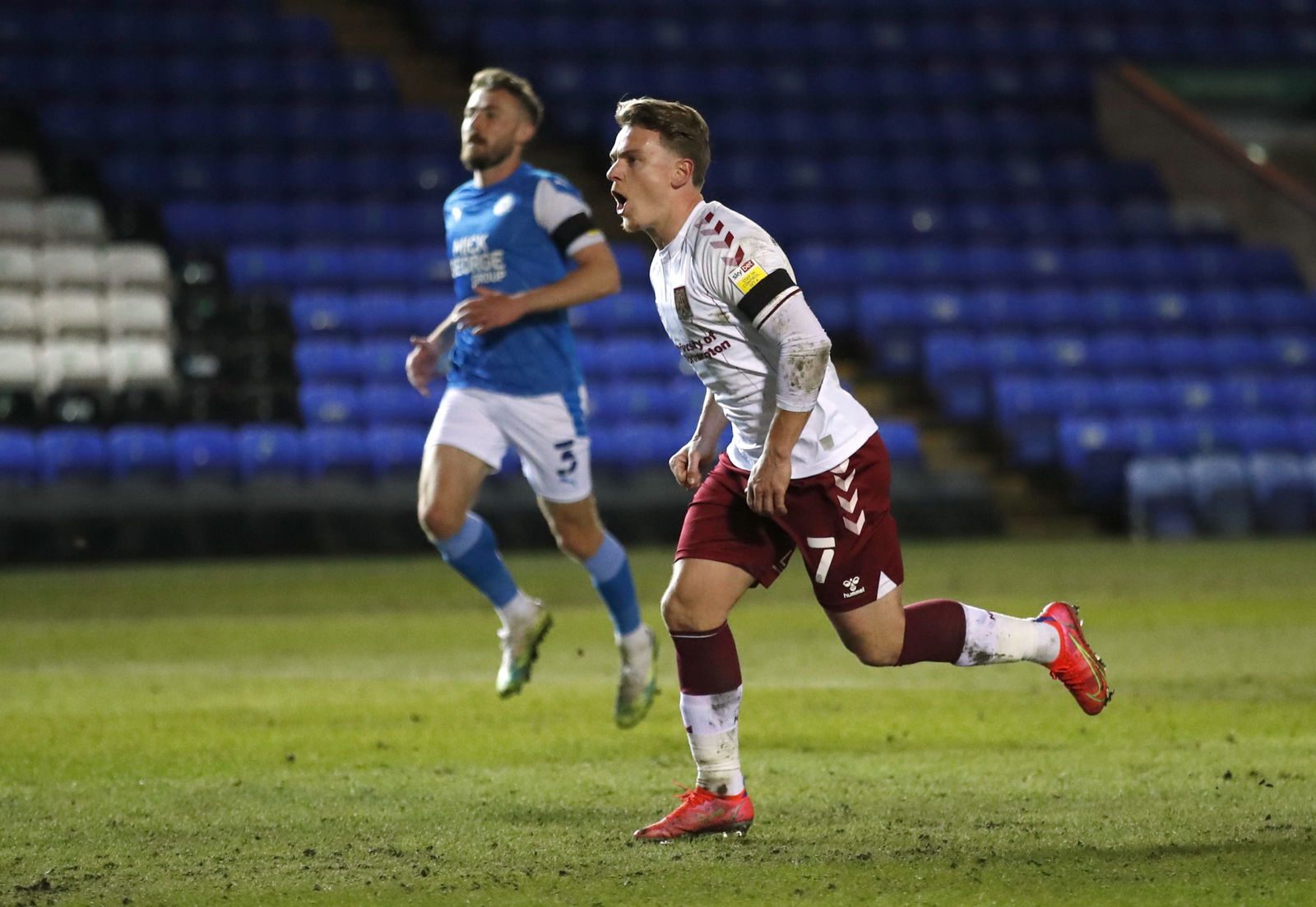 Sam-Hoskins-celebrates-scoring-for-Northampton-Town