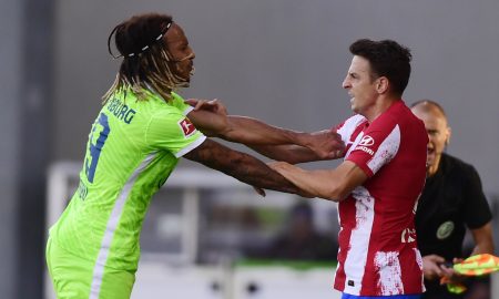 Man United transfer target Santiago Arias fights with Kevin Mbabu