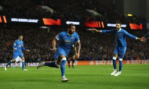 Alfredo-Morelos-celebrates-scoring-for-Rangers