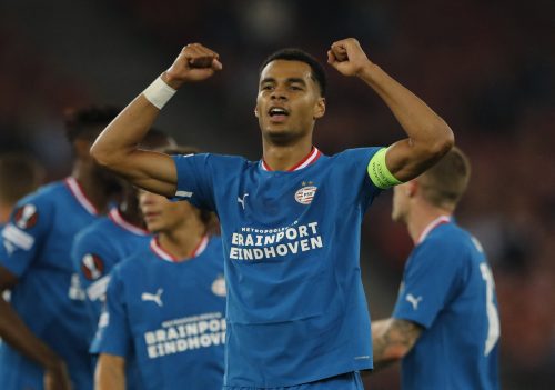 Cody-Gakpo-celebrates-scoring-for-PSV-Eindhoven