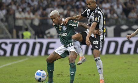 Palmeiras forward Danilo in action against Atletico Mineiro