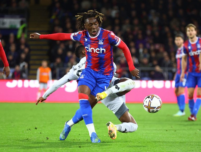 Eberechi Eze in action for Crystal Palace