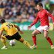 Nottingham Forest's Harry Toffolo in action against Jonny Otto