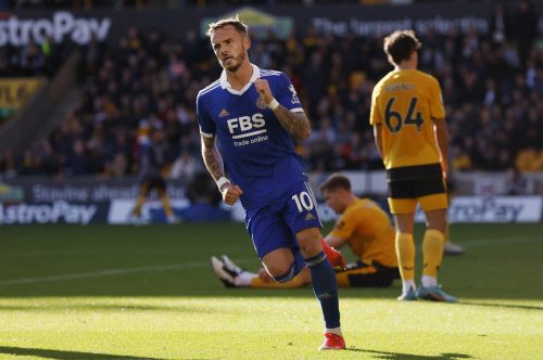 James-Maddison-celebrates-scoring-for-Leicester