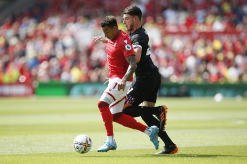 Nottingham Forest's Jesse Lingard in action against West Ham