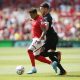 Nottingham Forest's Jesse Lingard in action against West Ham