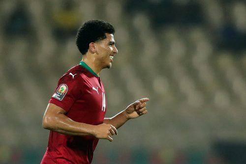 Morocco winger Zakaria Aboukhlal in action