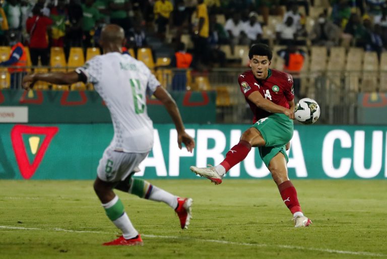 Zakaria Aboukhlal in action for Morocco