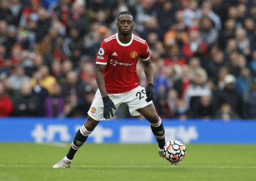 Aaron Wan-Bissaka in action for Manchester United