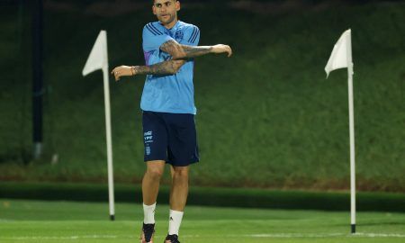 Cristian-Romero-during-training-for-Argentina