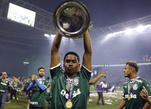 Chelsea transfer target Endrick celebrates title glory with Palmeiras
