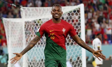 Rafael Leao in action for Portugal.