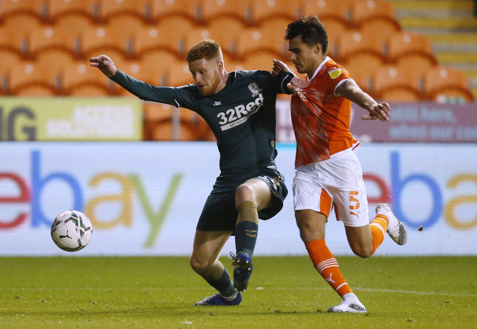 Sheffield Wednesday defender Reece James playing for Blackpool