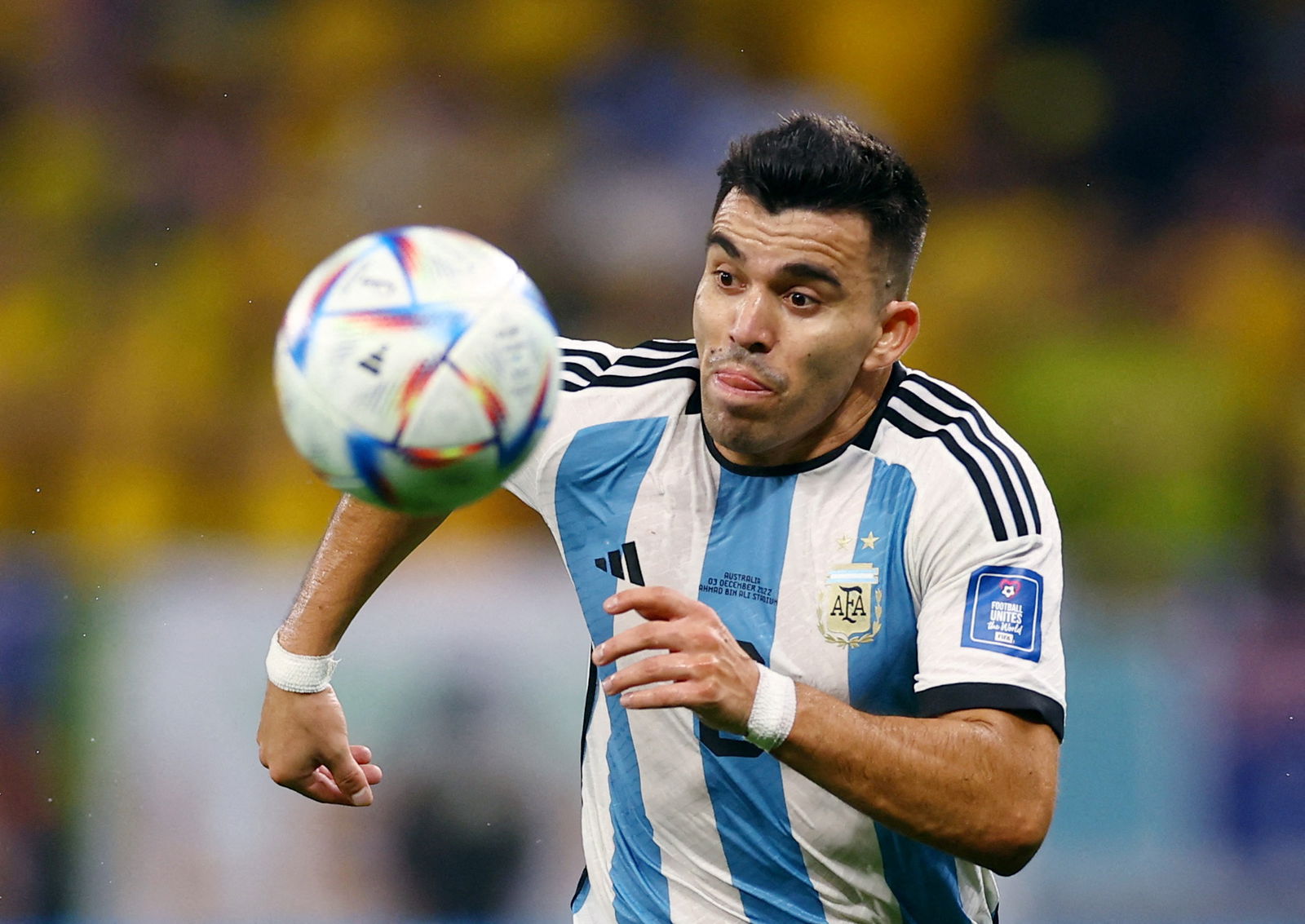 Argentina's Marcos Acuna in action