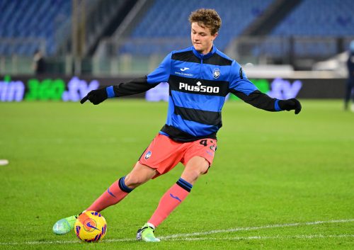 Atalanta's Giorgio Scalvini during the warm up before the match
