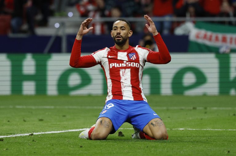 Atletico Madrid's Matheus Cunha playing against Manchester City