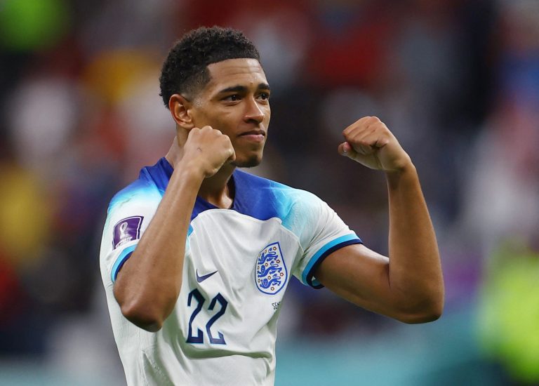 England's Jude Bellingham celebrates after the match as England progress to the quarter finals