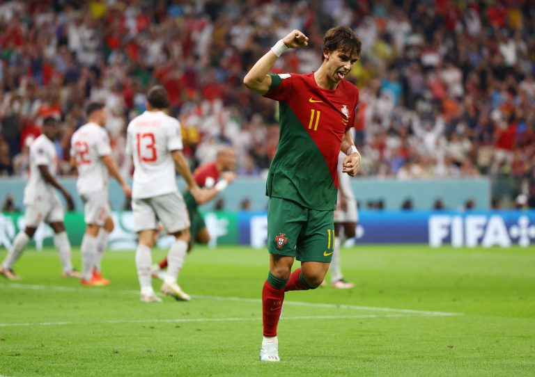Portugal's Joao Felix celebrates