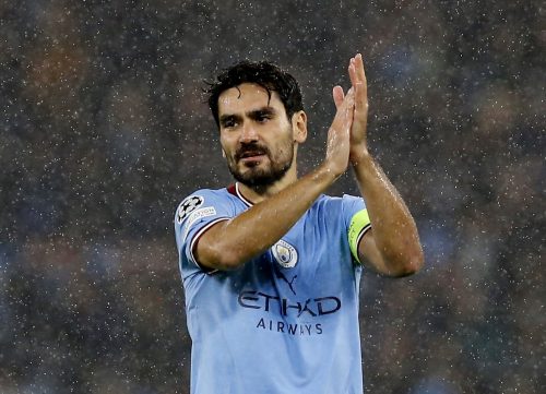 Manchester City's Ilkay Gundogan before the match against Sevilla