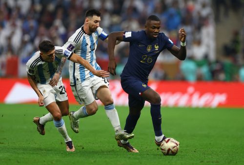 Marcus Thuram in action for France