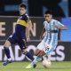 Racing Club's Carlos Alcaraz in action with Boca Juniors' Nicolas Capaldo Pool