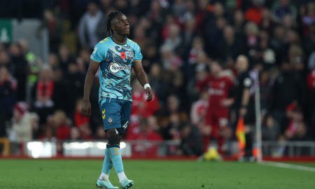 Southampton's Romeo Lavia reacts after being substituted