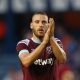 West Ham United's Nikola Vlasic applauds the fans after the match against Rangers