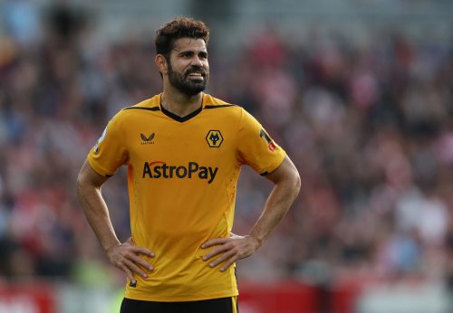 Wolverhampton Wanderers' Diego Costa reacts