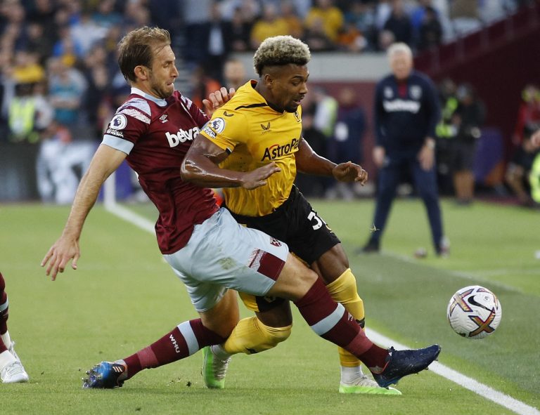 Craig Dawson in action against Wolves