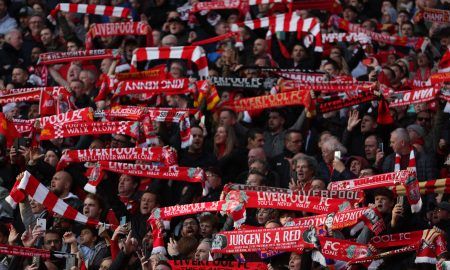 Liverpool fans sing You'll Never Walk Alone at Anfield