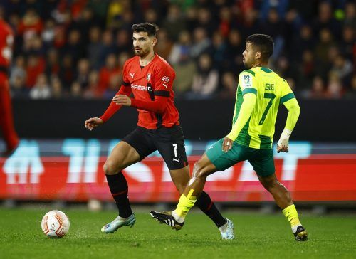 Newcastle transfer target Martin Terrier in action for Rennes