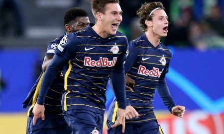 Maximilian-Wober-celebrates-scoring-for-Red-Bull-Salzburg