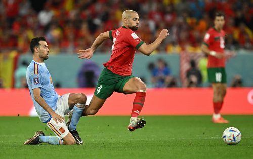Tottenham transfer target Sofyan Amrabat in action for Morocco