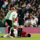Man United's Teden Mengi goes down with injury v Betis