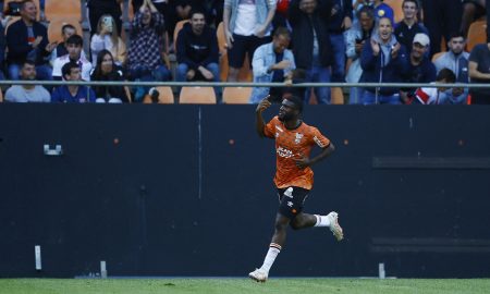 Terem Moffi in action for Lorient
