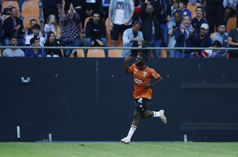 Terem Moffi in action for Lorient