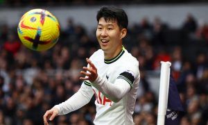 Son Heung-min in action for Tottenham