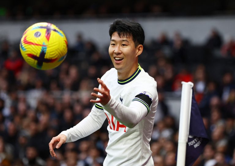Son Heung-min in action for Tottenham