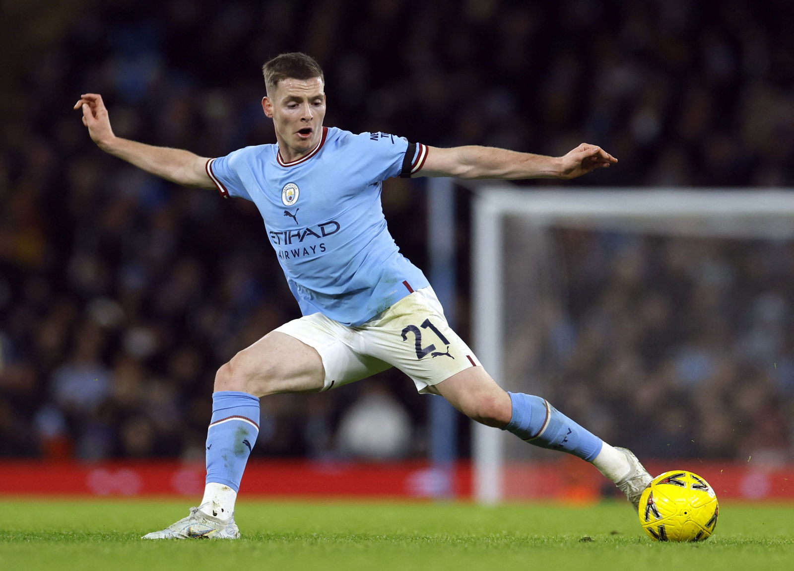 Manchester City's Sergio Gomez in action