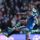Rangers' Ryan Kent in action with Celtic's Alistair Johnston