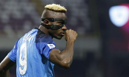 Napoli's Victor Osimhen celebrates scoring their second goal