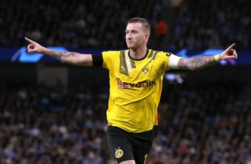 Marco Reus in Champions League action for BVB.